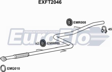 EuroFlo EXFT2046 - Изпускателна тръба vvparts.bg