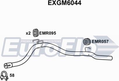 EuroFlo EXGM6044 - Накрайник за тръбата на аспуха vvparts.bg