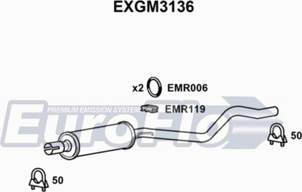 EuroFlo EXGM3136 - Средно гърне vvparts.bg