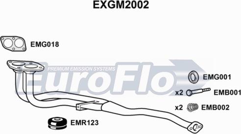 EuroFlo EXGM2002 - Изпускателна тръба vvparts.bg
