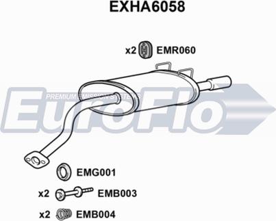 EuroFlo EXHA6058 - Крайно гърне vvparts.bg