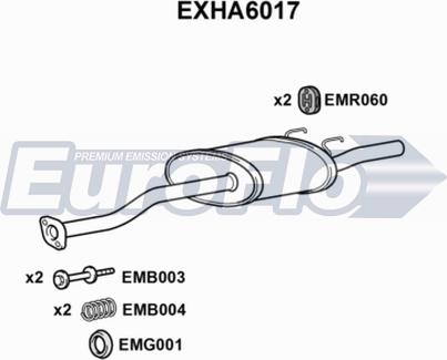 EuroFlo EXHA6017 - Крайно гърне vvparts.bg