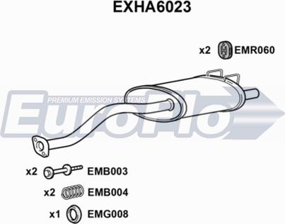 EuroFlo EXHA6023 - Крайно гърне vvparts.bg