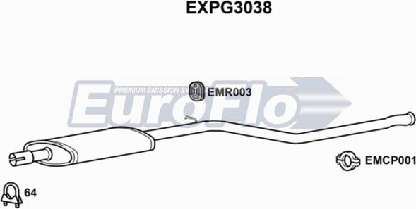 EuroFlo EXPG3038 - Средно гърне vvparts.bg