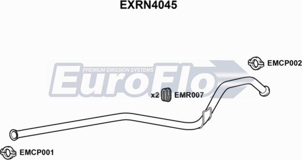 EuroFlo EXRN4045 - Изпускателна тръба vvparts.bg