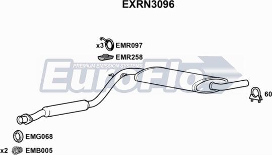 EuroFlo EXRN3096 - Средно гърне vvparts.bg