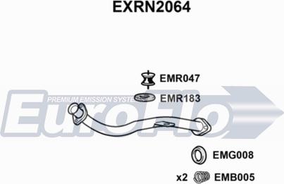 EuroFlo EXRN2064 - Изпускателна тръба vvparts.bg