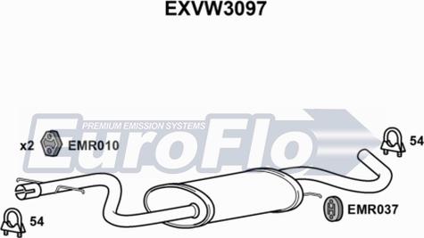 EuroFlo EXVW3097 - Средно гърне vvparts.bg