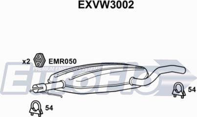 EuroFlo EXVW3002 - Средно гърне vvparts.bg