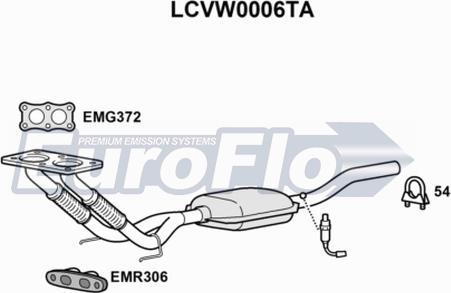 EuroFlo LCVW0006TA - Катализатор vvparts.bg