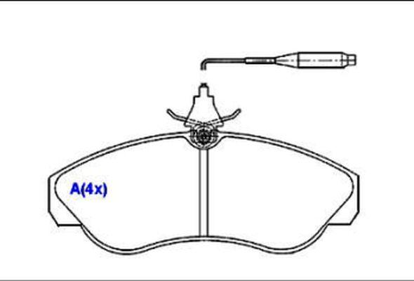 EUROREPAR 1643069380 - Комплект спирачно феродо, дискови спирачки vvparts.bg