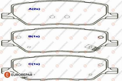 EUROREPAR 1643084180 - Комплект спирачно феродо, дискови спирачки vvparts.bg