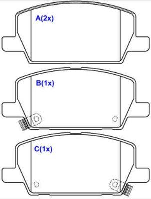 EUROREPAR 1643081480 - Комплект спирачно феродо, дискови спирачки vvparts.bg