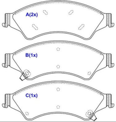 EUROREPAR 1643081880 - Комплект спирачно феродо, дискови спирачки vvparts.bg