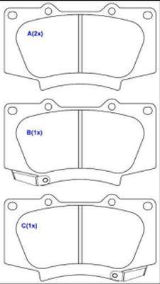 EUROREPAR 1643083280 - Комплект спирачно феродо, дискови спирачки vvparts.bg