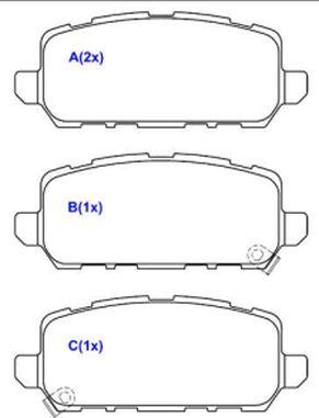 EUROREPAR 1643082480 - Комплект спирачно феродо, дискови спирачки vvparts.bg