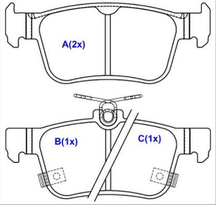 EUROREPAR 1643082680 - Комплект спирачно феродо, дискови спирачки vvparts.bg