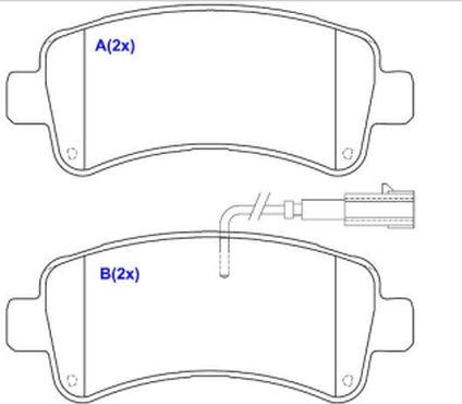 EUROREPAR 1643076780 - Комплект спирачно феродо, дискови спирачки vvparts.bg