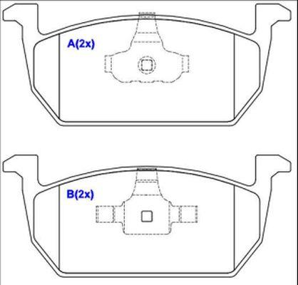 EUROREPAR 1643073080 - Комплект спирачно феродо, дискови спирачки vvparts.bg