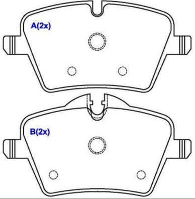 BENDIX 573234 - Комплект спирачно феродо, дискови спирачки vvparts.bg