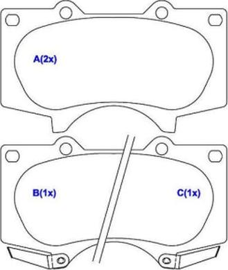 EUROREPAR 1643072180 - Комплект спирачно феродо, дискови спирачки vvparts.bg