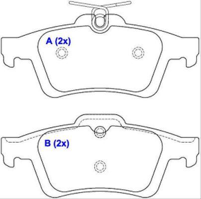 EUROREPAR 1643077080 - Комплект спирачно феродо, дискови спирачки vvparts.bg