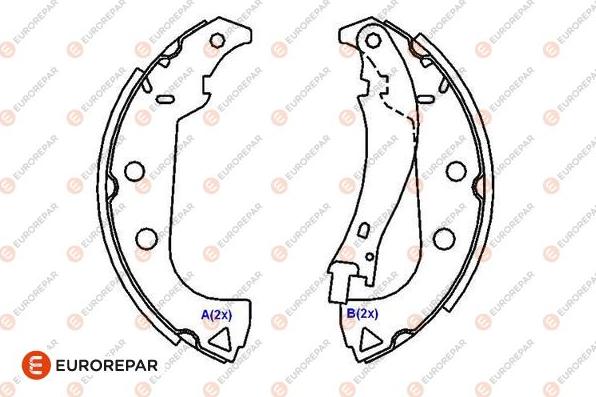 EUROREPAR 1643186280 - Комплект спирачна челюст vvparts.bg