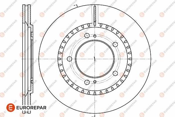 EUROREPAR 1642759180 - Спирачен диск vvparts.bg