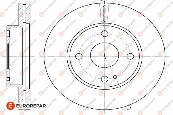 EUROREPAR 1642755880 - Спирачен диск vvparts.bg