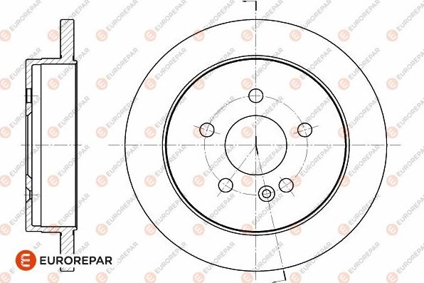 EUROREPAR 1642769080 - Спирачен диск vvparts.bg