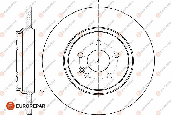 EUROREPAR 1642769180 - Спирачен диск vvparts.bg