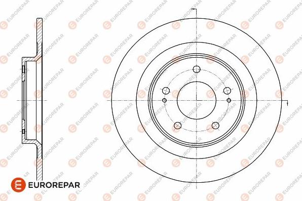 EUROREPAR 1642766980 - Спирачен диск vvparts.bg