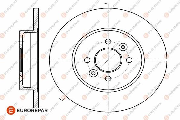 EUROREPAR 1642766480 - Спирачен диск vvparts.bg