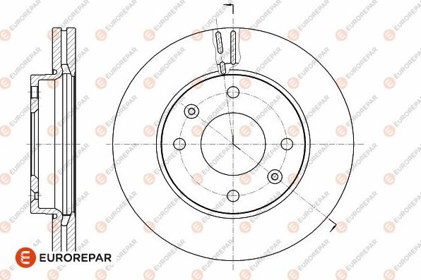 EUROREPAR 1642779280 - Спирачен диск vvparts.bg