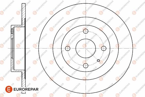 EUROREPAR 1642771280 - Спирачен диск vvparts.bg