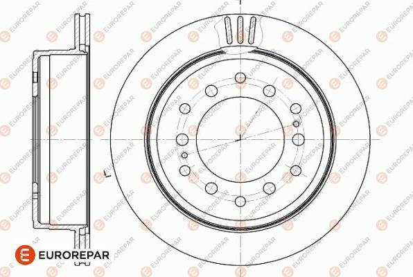 EUROREPAR 1642778180 - Спирачен диск vvparts.bg