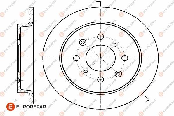 EUROREPAR 1642772480 - Спирачен диск vvparts.bg