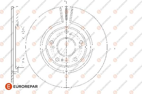 EUROREPAR 1667850680 - Спирачен диск vvparts.bg