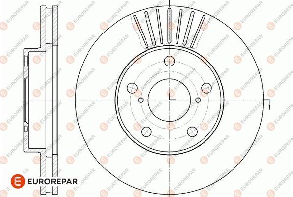 EUROREPAR 1667858080 - Спирачен диск vvparts.bg