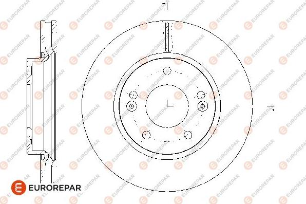 EUROREPAR 1667853580 - Спирачен диск vvparts.bg