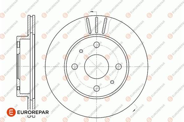 EUROREPAR 1667862680 - Спирачен диск vvparts.bg