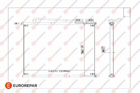 EUROREPAR 1609634480 - Кондензатор, климатизация vvparts.bg