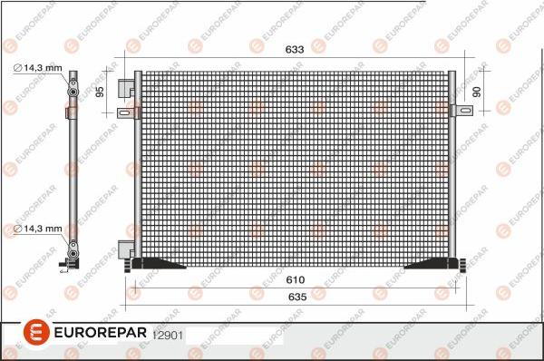 EUROREPAR 1609634680 - Кондензатор, климатизация vvparts.bg