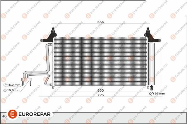 EUROREPAR 1609635880 - Кондензатор, климатизация vvparts.bg