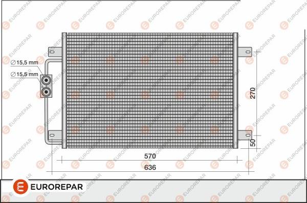 EUROREPAR 1609635380 - Кондензатор, климатизация vvparts.bg