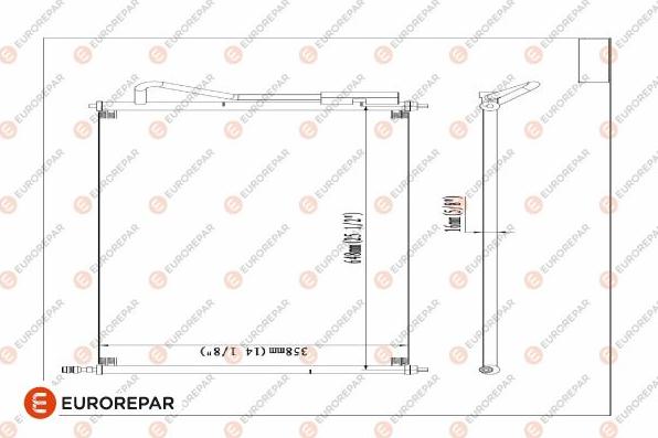 EUROREPAR 1609635280 - Кондензатор, климатизация vvparts.bg