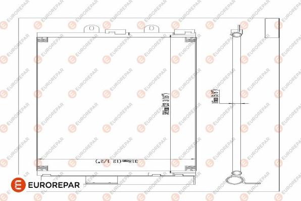 EUROREPAR 1609636680 - Кондензатор, климатизация vvparts.bg