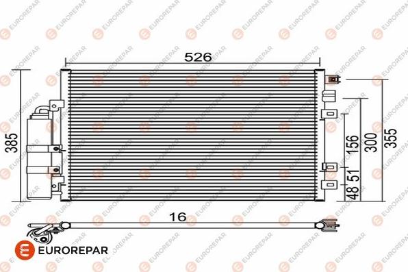 EUROREPAR 1609636380 - Кондензатор, климатизация vvparts.bg