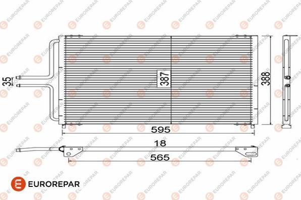 EUROREPAR 1609638080 - Кондензатор, климатизация vvparts.bg