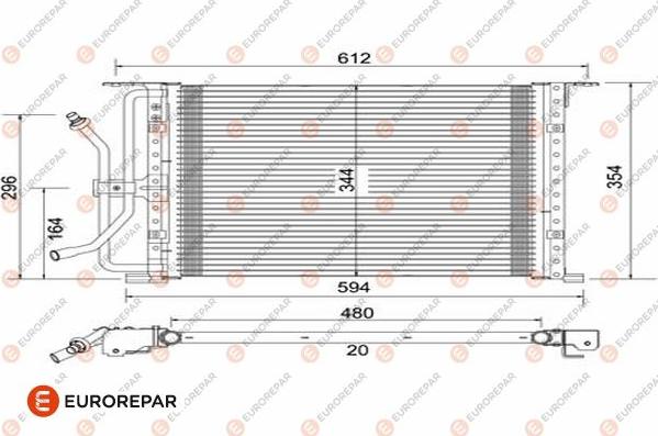 EUROREPAR 1609637480 - Кондензатор, климатизация vvparts.bg